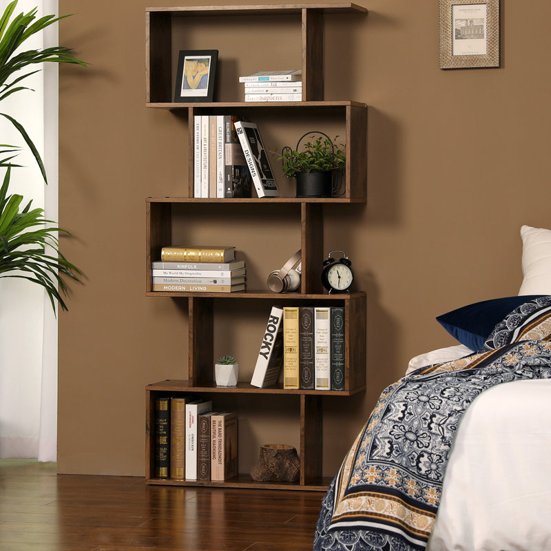 Union Rustic Clarklake Wooden Geometric Bookcase & Reviews Wayfair